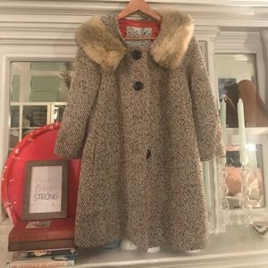 Anthropologie fur lined coat